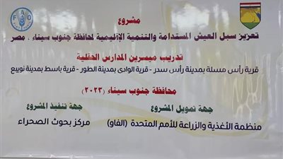 البدء فى تنفيذ برنامج التدريبى للميسيرين فى المدارس الحقليه