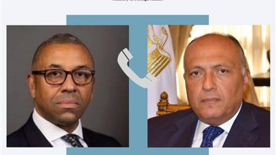 سامح شكري يتلقى اتصالاً هاتفياً من نظيره البريطاني بشأن الأوضاع في فلسطين