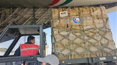 محملة بـ63 طن مساعدات لقطاع غزة.. مطار العريش يستقبل طائرتين من الإمارات وتركيا