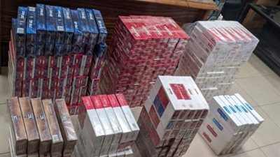 مكافحة التهرب الجمركى بالمنطقة الشرقية تضبط كمية من السجائر الأجنبية الصنع الغير خالصة الضرائب والرسوم الجمركية 