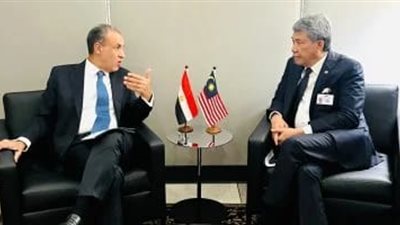 وزير الخارجية المصرى  يبحث مع نظيره الماليزى التطورات الأخيرة فى الشرق الأوسط