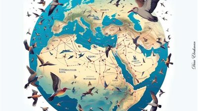 للمرة الثانية هذا العام مصر تشارك دول العالم  الاحتفال باليوم العالمي للطيور المهاجرة