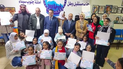 امانه مستقبل وطن بطور سيناء  تنظم معرضا فنيا للفنون التشكيلية 