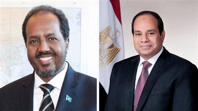 الرئيس السيسي يستقبل بقصر الاتحادية الرئيس الصومالي د ٠ حسن شيخ محمود 