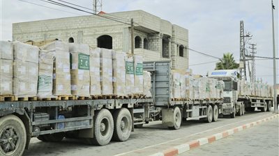وصول قوافل إغاثية سعودية جديدة لدعم المستشفيات والمؤسسات الصحية في جنوب قطاع غزة