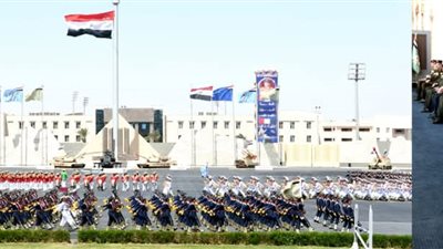 الفريق أول عبد المجيد صقر القائد العام للقوات المسلحة وزير الدفاع والإنتاج الحربى يشهد حفل إنتهاء فترة الإعداد العسكرى لطلبة الأكاديمية العسكرية المصرية والكليات العسكرية