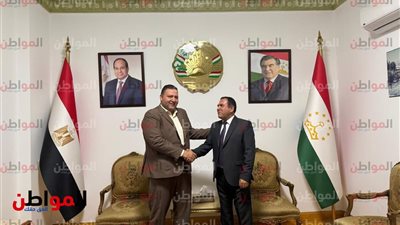 التراس في ضيافة السيد فردوسى المستشار التجاري لـ سفارة طاجكيستان  و عبد الغفار كمال زادة نائب السفير بدولة  طاجكيستان بمصر
