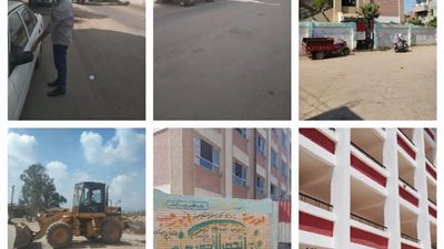 تكثيف أعمال النظافة بمحيط اللجان الانتخابية بنطاق مركز كفر صقر