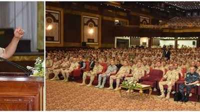 وزير الدفاع والإنتاج الحربى يلتقى عدداً من مقاتلى الجيش الثانى الميدانى