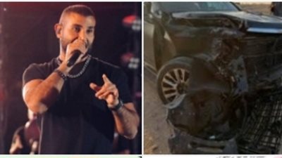تعرض الفنان أحمد سعد لحادث سير مروع على طريق العين السخنة