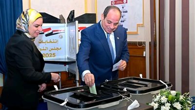 الرئيس السيسي يدلي بصوته في انتخابات مجلس النواب في مرحلتها الثانية 