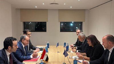 وزير الخارجية يلتقي المفوضة الأوروبية للمتوسط في برشلونة