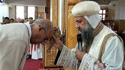 كنيسة الأنبا أنطونيوس بالسويس تحتفل بعيد إستشهاد البطل العظيم 
