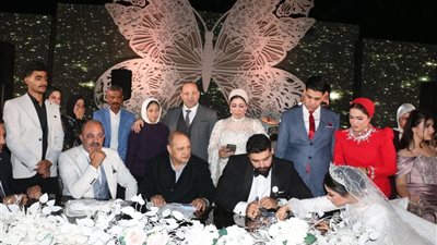 حفل زفاف المصارع أدهم سارى الملقب بالدبابة للاعب منتخب مصر وبطل أفريقيا نجل الصحفي عادل امين والإعلامية نجلاء الناجي