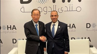 وزير الخارجية يلتقي سكرتير عام الأمم المتحدة السابق في الدوحه