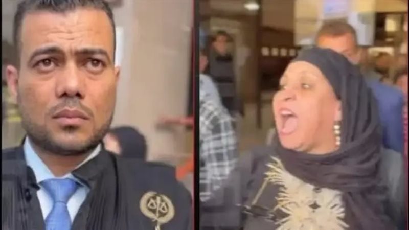 سيدة تهاجم محامي