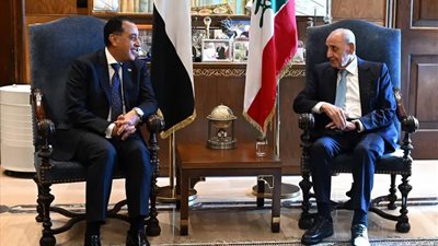 رئيس مجلس النواب اللبناني يستقبل الدكتور مصطفى مدبولي