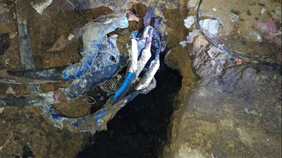 فني الحوامدية بالجيزة:هنعدّي عليكم بُكرا .. إستغاثة من إشتعال كابل كهرباء بطموه