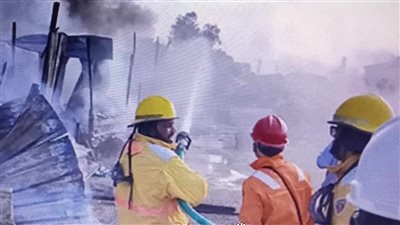 إندلاع حريق في كرفانات عمال مغتربين جنوب السويس