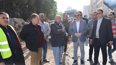 محافظ المنوفية يتفقد أعمال الرصف النهائية بطريق طنبدي  شبين الكوم