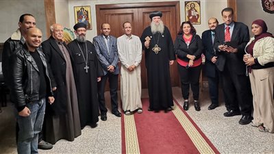 الأمين العام للمجلس الأعلى للقبائل العربية والمصرية بالقاهرة ينظم زيارة للأنبا سيداروس