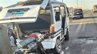 إصابة 8 اشخاص فى انقلاب سوزوكى بمدينة السادات