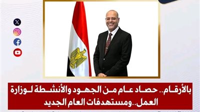 بالأرقام ..حصاد عام من الجهود والأنشطة لوزارة العمل .. ومستهدفات العام الجديد
