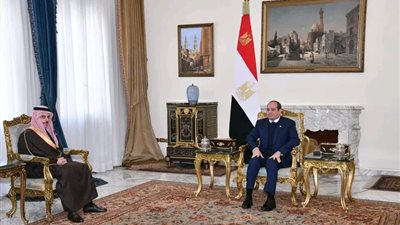  الرئيس السيسي يستقبل سمو الأمير فيصل بن فرحان آل سعود