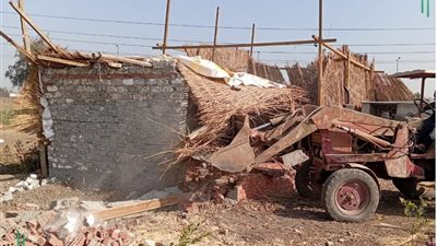 إستمرار حملات إزالة التعديات على الأراضي الزراعية وأملاك الدولة بالشرقية