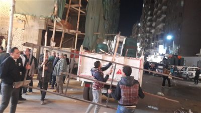 حملات مكثفة بحي الطالبية لإعادة الانضباط ورفع الإشغالات بشارع العريش وفيصل
