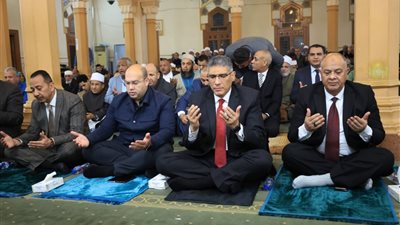 محافظ الجيزة يشهد احتفالية ذكري النصف من شعبان بمسجد أسد بن الفرات  