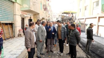 محافظ الشرقية يتفقد أعمال رصف ورفع كفاءة الشوارع بمدينة القنايات