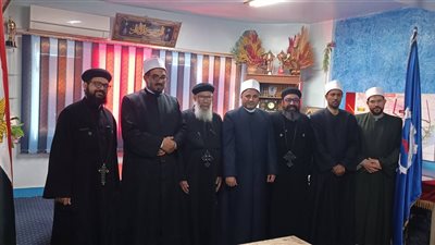 وفد الكنيسة القبطية بالسويس يهنيء الدكتور أيمن خضر بمناسبة توليه رئاسة الأوقاف 