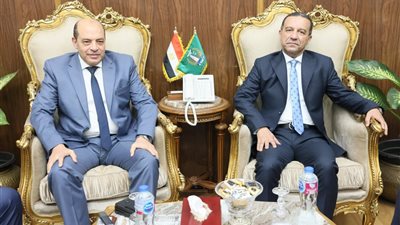 محافظ المنوفية يستقبل مدير الأمن لتقديم التهنئة بمناسبة توليه مهام منصبه الجديد