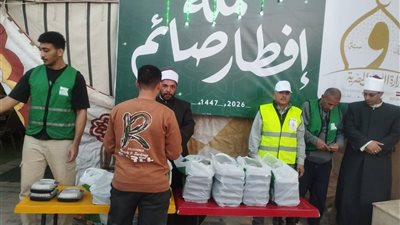 «أوقاف جنوب سيناء» تقيم مائدة إفطار للصائمين بطور سيناء ضمن خيمة«إفطار صائم» 