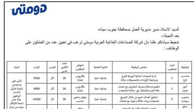 16 فرصة عمل حقيقية للشباب بجنوب سيناء