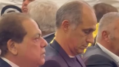 جمال مبارك يشارك رجال الدولة والسياسة واجب عزاء والدة أحمد عز 