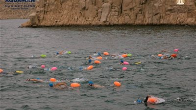 وزارة الشباب والرياضة..أسوان تشهد ختام بطولة aqua man للسباحة أمام معبد فيله