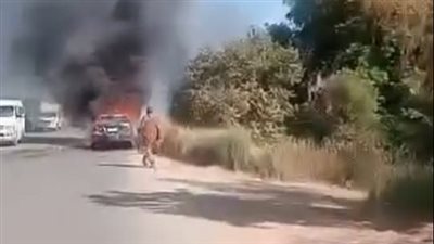عاجل.. انفجار سيارة بجزيرة شندويل بسوهاج وامتداد النيران للأراضي الزراعية