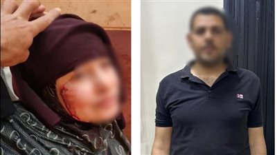 ضبط زوج يعتدي على زوجته وحماته بـ سلاح ابيض